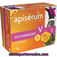 Jalea Real Vitaminado 500 Mg Apiserum, Caja 20 Unid.