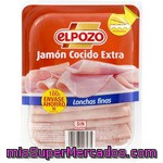 Jamón Cocido Extra En Finas Lonchas El Pozo 180 Gramos