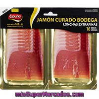 Jamón Curado Finas Lonchas Espuña, Pack 2x50 G