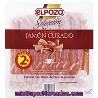 Jamón Curado Lonchas Finas El Pozo, Bandeja 110 G