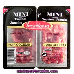 Jamon Curado Taquitos Mini, Incarlopsa, Pack 2 X 90 G -180 G