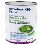 Judías Verdes Finas Cortadas Carrefour Discount 455 G.