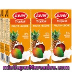 Juver Tropical Zumo De Fruta Con Leche 0% Materia Grasa Pack 6 Envases 200 Ml