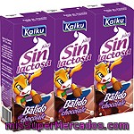 Kaiku Sin Lactosa Batido De Cacao Sin Lactosa Pack 3 Envases 200 G