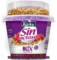 Kaiku Sin Lactosa Mix Yogur De Fresa Y Muesli Envase 175 G
