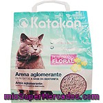 Katakán Arena Para Gatos A Base De Bentonita Con Perfume Floral Bolsa 5 L