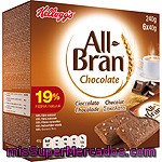 Kellogg's All-bran Barritas De Cereales De Chocolate Con Fibra Natural De Salvado De Trigo 6 Unidades Estuche 240 G
