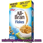 Kellogg's All-bran Flakes Cereales De Desayuno Con Fibra Natural De Salvado De Trigo, Avena Y -30% Azúcares Paquete 500 G