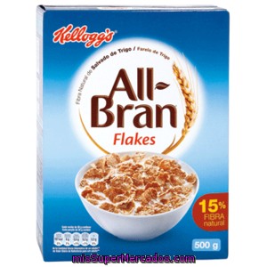 Kellogs Cereales All Bran Flakes Caja 500 Gr