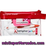 Kemphor Junior Neceser Con Pasta Dentífrica Fluorada + Cepillo De Dientes + Enjuague Bucal Frasco 50 Ml