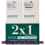 Keops Desodorante Roll On Sudoración Moderada Sin Perfume Y Sin Alcohol Pack 2 Unidades 40ml+40ml