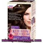 Keratin Color Tinte Nº 4.0 Castaño Natural Coloración Permanente De Cuidado Caja 1 Unidad