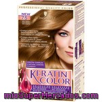 Keratin Color Tinte Nº 7.5 Rubio Caramelo Coloración Permanente De Cuidado Caja 1 Unidad