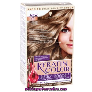 Keratin Color Tinte Rubio Ceniza Nº 7.1 Caja 1 Ud