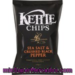 Kettle Patatas Fritas Con Sal Y Pimienta Negra Bolsa 150 G