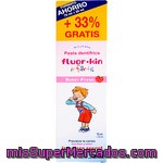 Kin Pasta De Dientes Fluor-kin Infantil Con Sabor A Fresa De 2 A 6 Años Formato Ahorro Botella 75 Ml + 25ml