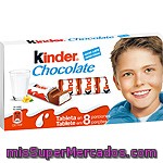 Kinder Barrita Chocolate 8 Unidades 100 Gr