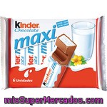 Kinder Chocolate Maxi 6 Unidades Estuche 126 G