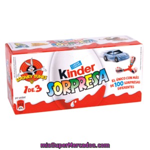 Kinder Sorpresa Huevos Kinder Caja P-3 96gr