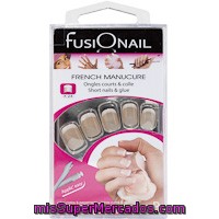 Kit 24 Uñas Postizas Cortas Color Carne Fusionail, Caja 24 Unid.