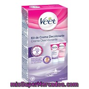 Kit De Crema Decolorante Para Pieles Normales Veet Pack 2x75 Ml.