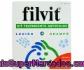 Kit Tratamiento Antipiojos (loción 100ml, Champú 100ml, Dos Gorros Tratamiento, Peine Arrastra Piojos) Filvit 1 Unidad