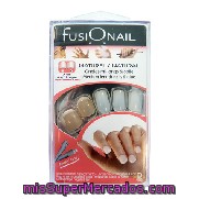 Kit Uñas Medianas Naturales 36 Unds. + 12 Unds. Manicura Francesa Fusionail 1 Ud.