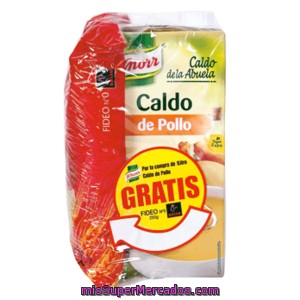 Knorr Lote Caldo De La Abuela Pollo 1 Lt + Fideos Gallo 250 Gr Gratis