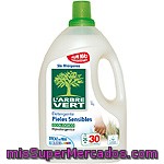 L'arbre Vert Detergente Máquina Líquido Pieles Sensibles Ecológico E Hipoalergénico 30 Lavados Botella Botella 2 L