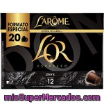 L'or Espresso Café Onyx Intensidad 12 Compatible Con Nesspreso Estuche 20 Cápsulas