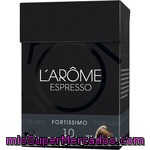 L'or Espresso Fortíssimo 10 Cápsulas Compatibles Con Máquinas De Café Nespresso 10 Uds Estuche 52 G