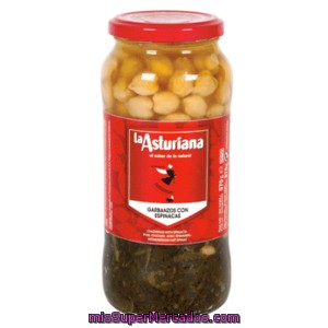 La Asturiana Garbanzos Y Espinacas Frasco 400 Gr