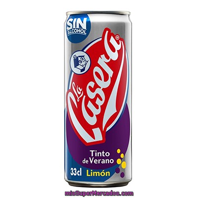 La Casera Tinto De Verano Con Limón Sin Alcohol Lata 33 Cl