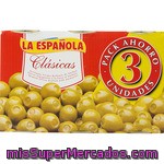 La Española Aceitunas Rellenas De Anchoa Pack 3 Latas 150 G Neto Escurrido