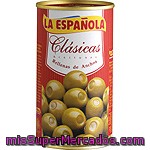 La Española Clásicas Aceitunas Rellenas De Anchoa Lata 150 G Neto Escurrido