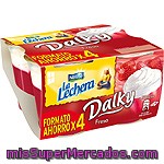 La Lechera Dalky Fresa Y Nata Pack 4 Unidades 100 G