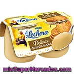 La Lechera Postre Lácteo Sabor Galleta María Pack 2 Unidades 125 G