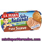 La Piara Solo Natural Paté Suave Pack 2 Latas 75 G