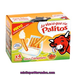 La Vaca Que Rie Palitos Con Queso Fundido Sabor Campesino Caja 4 Uds 140gr