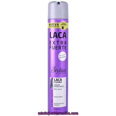 Laca Fijacion Cabello Extra Fuerte Stylius, Deliplus, Bote 400 Cc