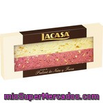 Lacasa Turrón Praliné De Nata Y Fresa Tableta 250 G