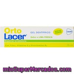 Lacer Orto Gel Dentífrico Con Fluor, Vitamina E Y Provitamina B5 Sabor Lima Fresca Tubo 75 Ml Especial Ortodoncia
