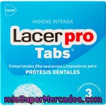 Lacer Pro Tabs Comprimidos Efervescentes Limpiadores Para Prótesis Dentales Caja 32 Unidades