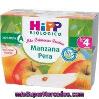 Lácteo Bio De Manzana-pera Hipp, Pack 4x100 G