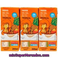 Lactozumo Tropical Eroski, Pack 6x200 Ml