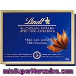 Láminas De Chocolate Con Leche Lindt 125 Gramos