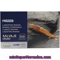 Langostino Salvaje Crudo 18/26 Grande Eroski, Caja 600 G