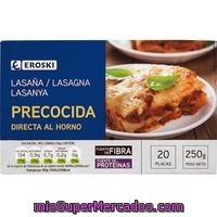 Lasaña Precocida Eroski, Caja 250 G