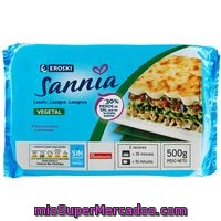 Lasaña Vegetal Eroski Sannia, Bandeja 500 G