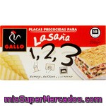 Lasañas, Pasta De Sémola De Trigo Duro De Calidad Superior En Placas Precocidas 18 Placas Gallo 200 Gramos